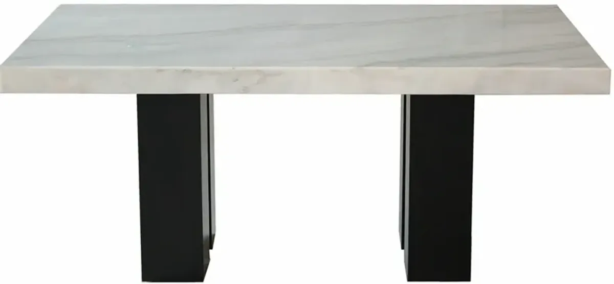 Steve Silver Co. Camila 7-Piece Square Marble Top Counter Height Dining Set