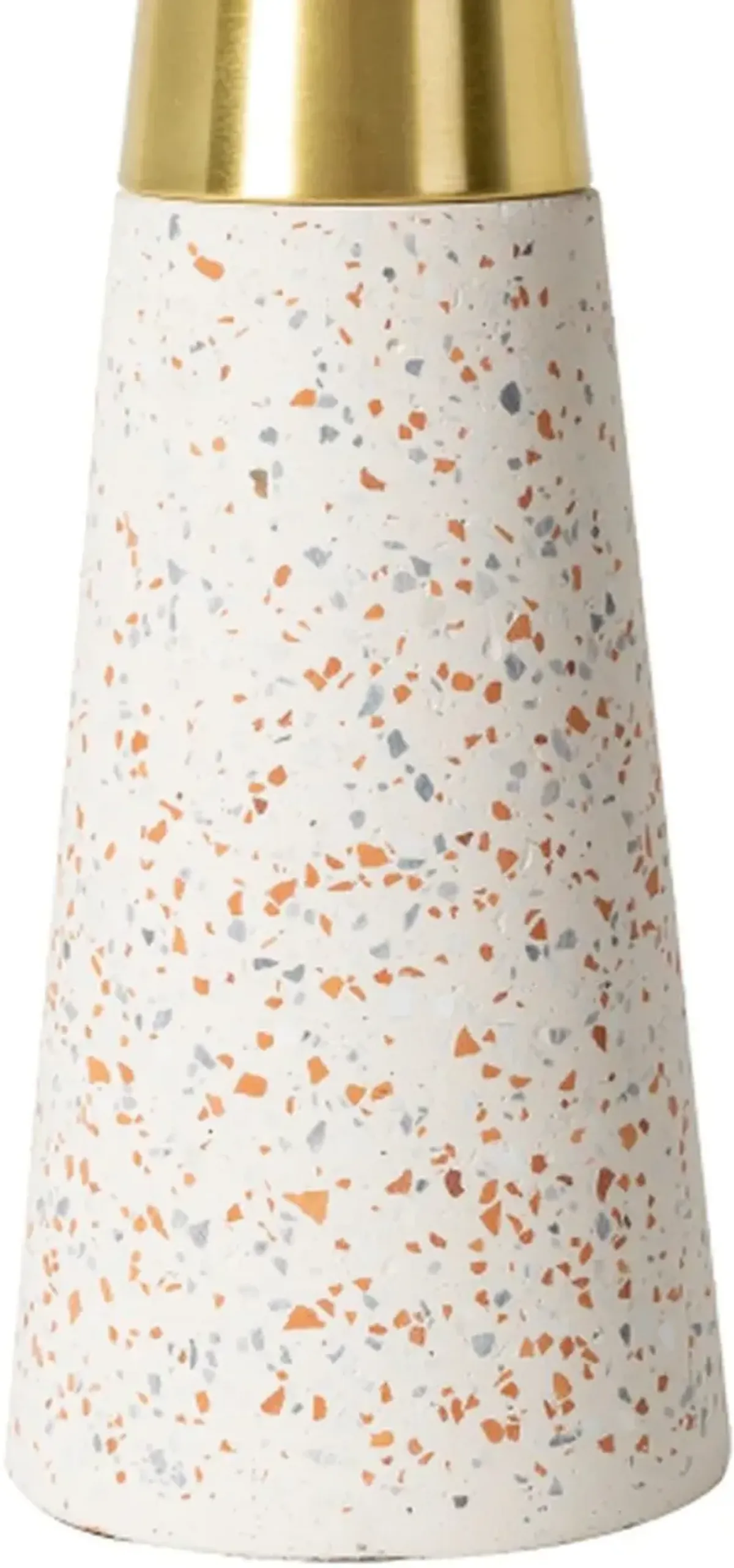 Surya Catania White/Brass Brushed Mosaic Lamp