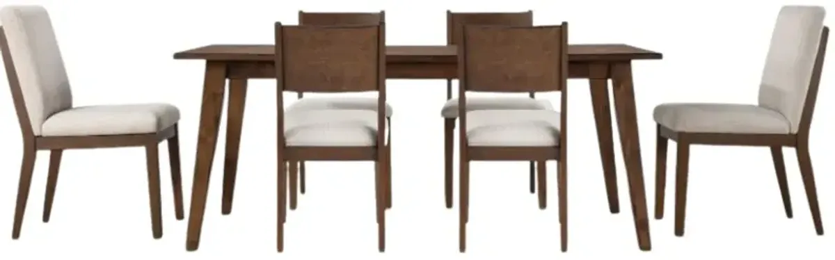 Steve Silver Co. Canton 7-Piece Mocha/Oatmeal Dining Table Set