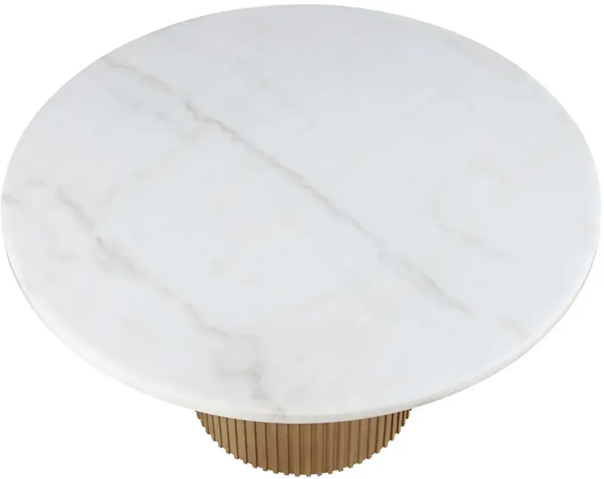 Steve Silver Co. Colvin White Dining Table with Toffee Base