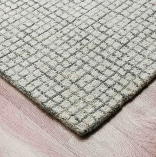 LR Home Criss Cross Silver/Ivory 8'x10' Area Rug