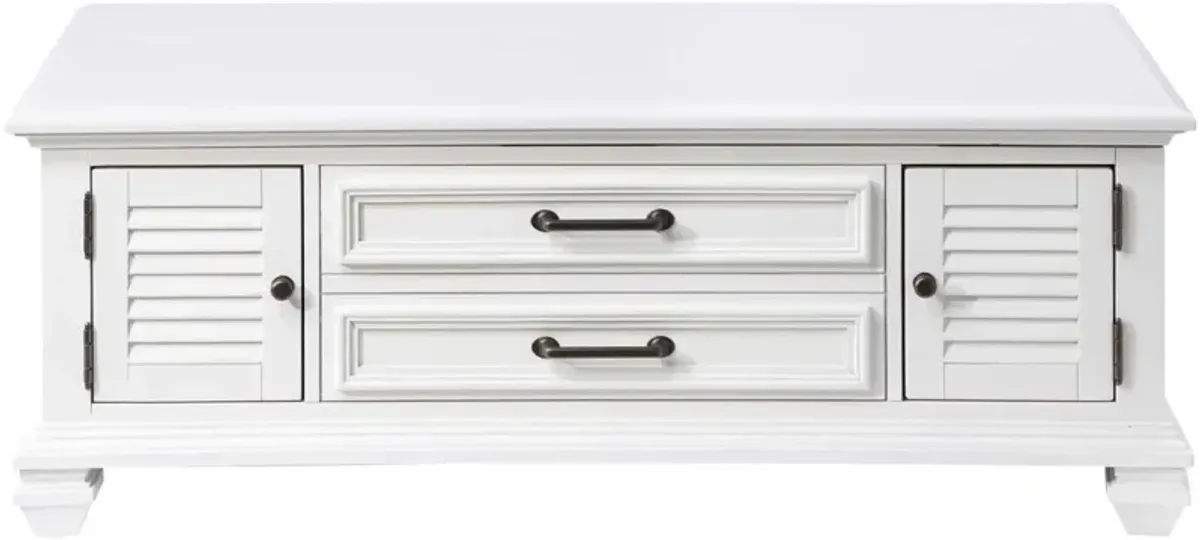 Steve Silver Co. Charlestown White Lift-Top Cocktail Table