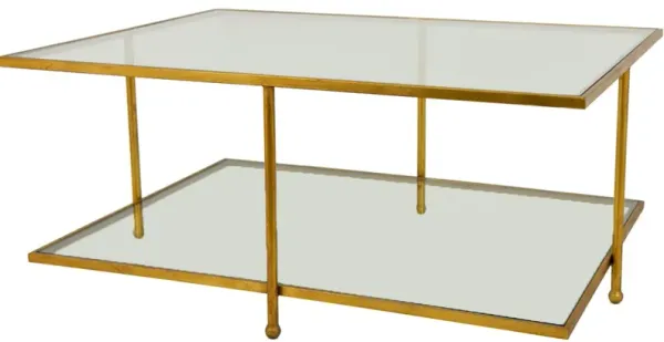 Zeugma Imports Gold Rectangular Coffee Table