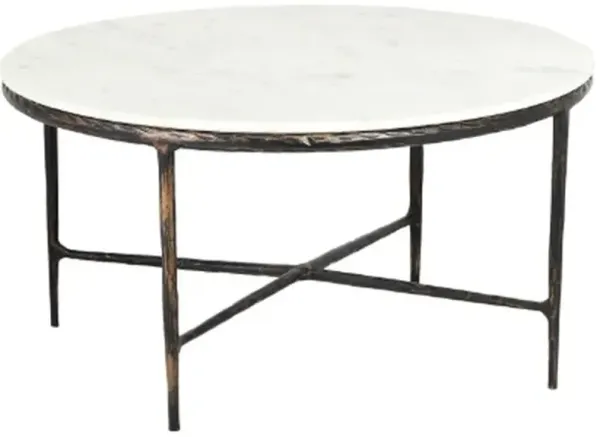 LR Home Bronze/White Coffee Table