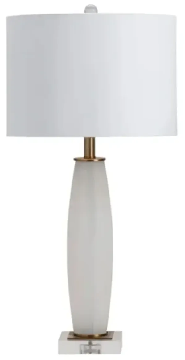 Crestview Collection Simmons White Tapered Table Lamp