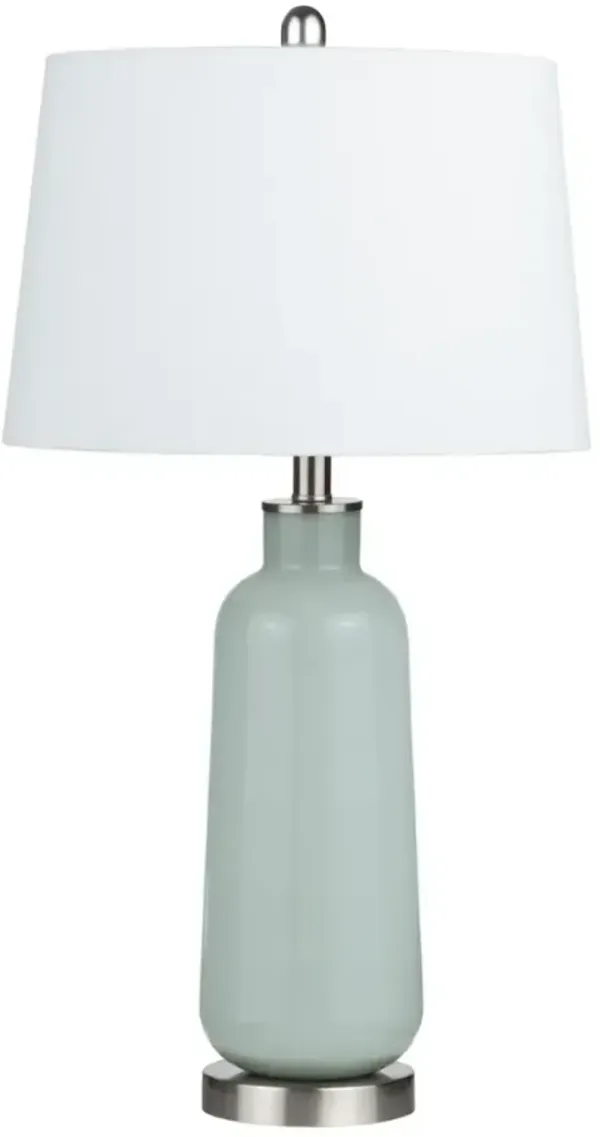 Crestview Collection Green 29" Table Lamp with Brushed Nickel Accent