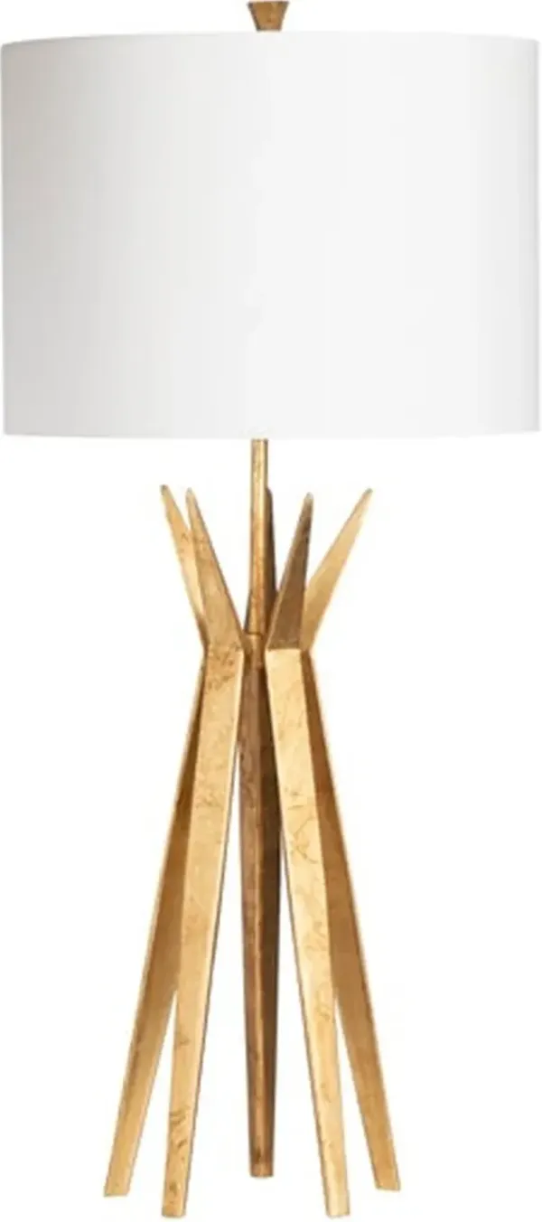 Crestview Collection Capri Gold Leaf Table Lamp