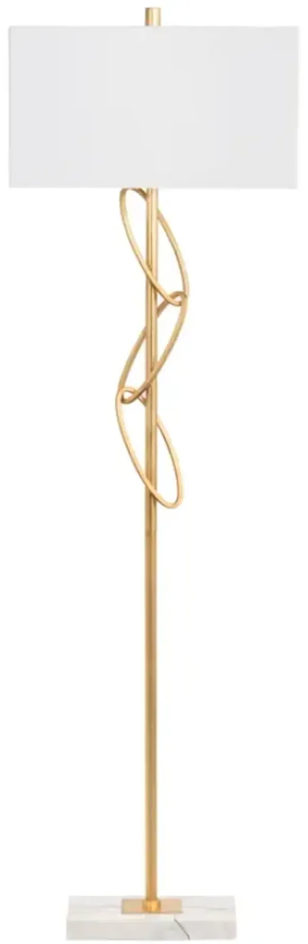 Crestview Collection Ringo Gold Floor Lamp