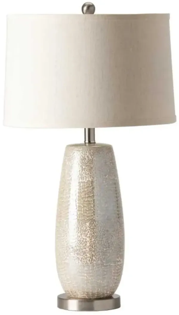 Crestview Collection Melrose Textured Silver Table Lamp