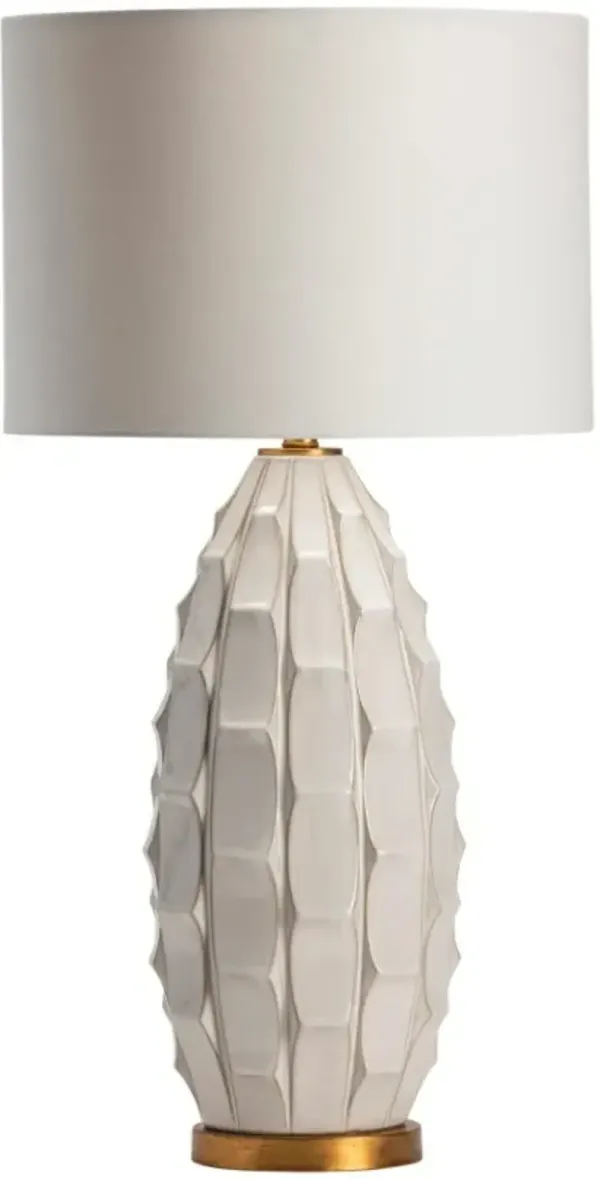 Crestview Collection Cambridge Gold/White Table Lamp