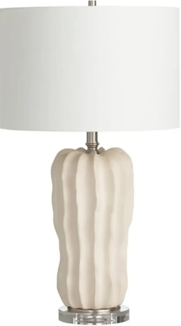 Crestview Collection Dora White Stone Table Lamp