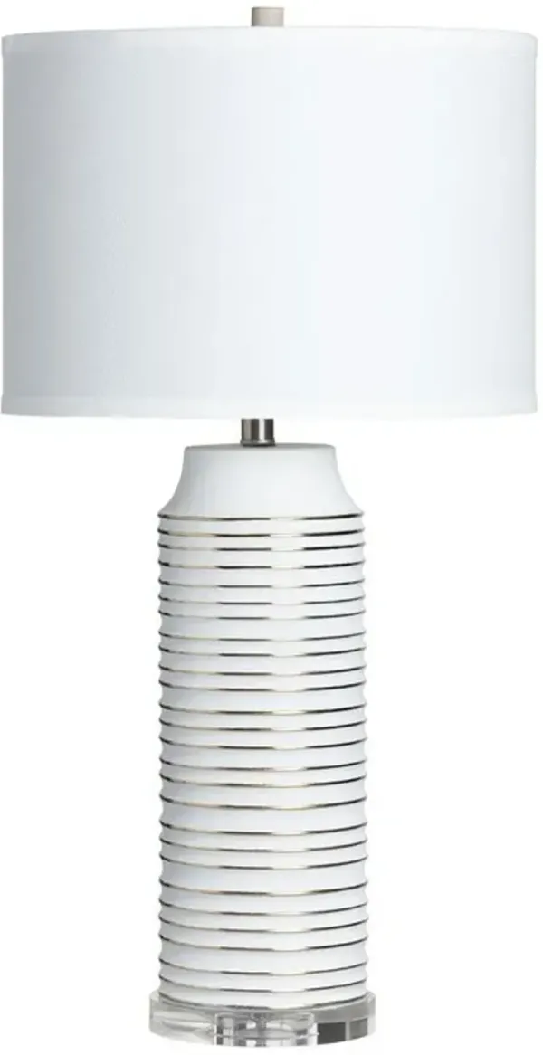 Crestview Collection Tacoma White Table Lamp