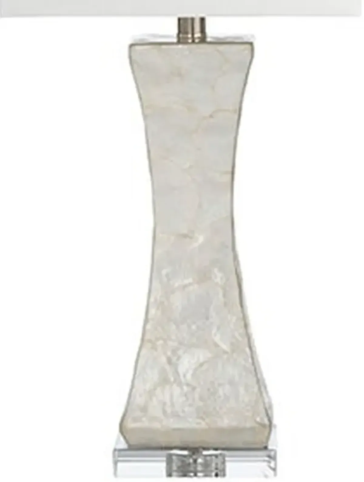 Crestview Collection Hopkins White Pearl Slim Wasit Table Lamp