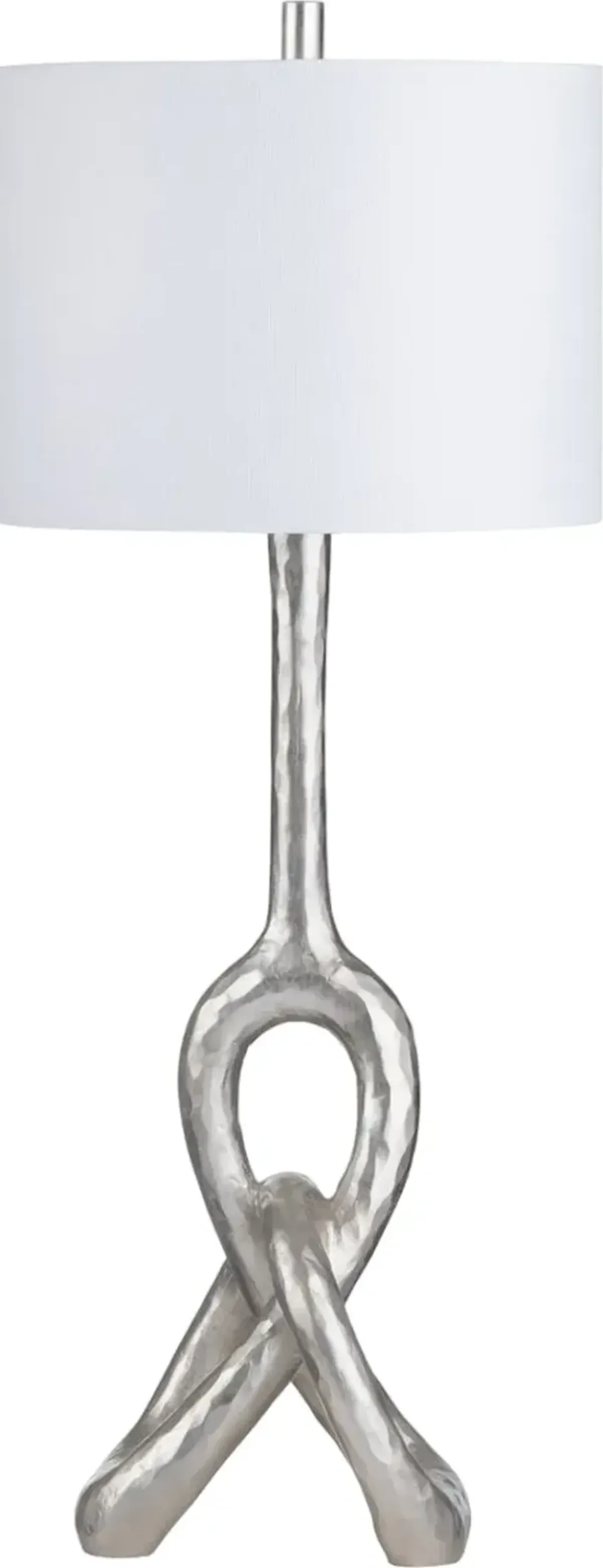 Crestview Collection St. James Silver Sculptural Knot Buffet Lamp