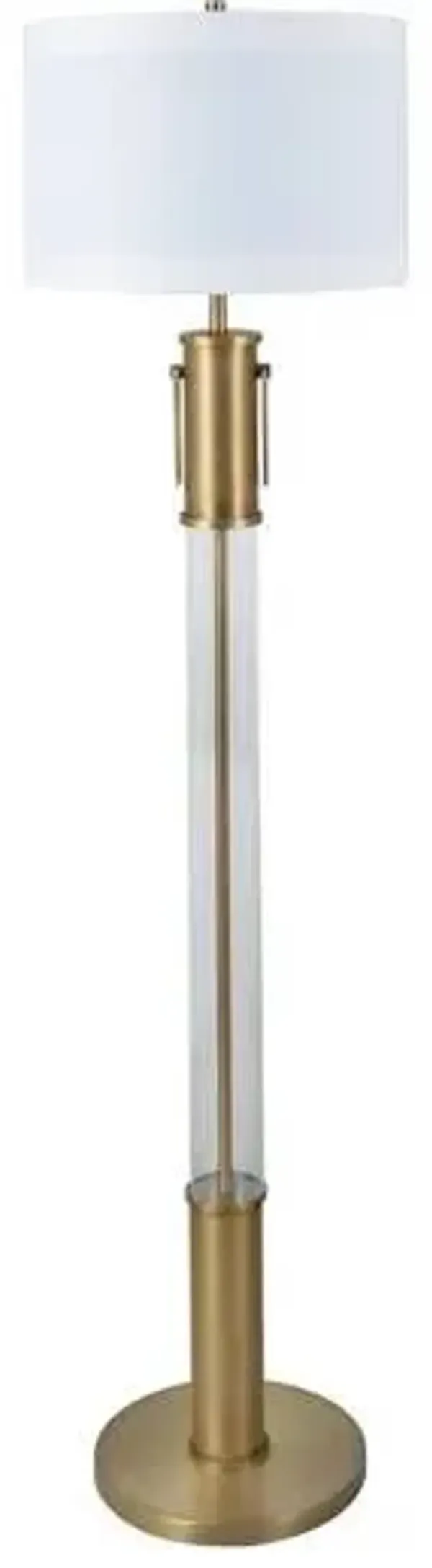 Crestview Collection Demille Gold Column Floor Lamp