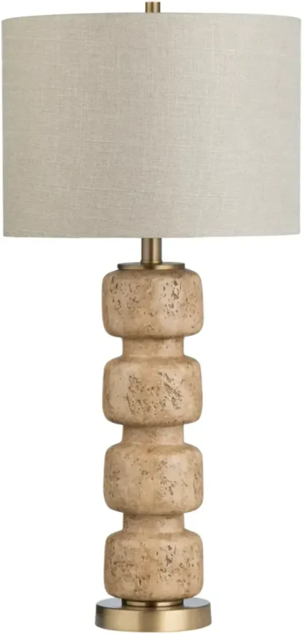 Crestview Collection Somerset Tan Table Lamp with Gold Accent