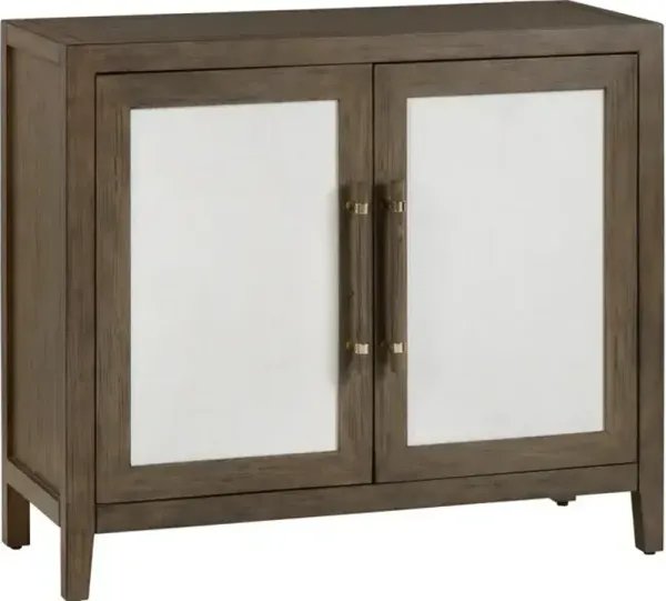 Crestview Collection Finn Brown 2-Door Rattan Cabinet