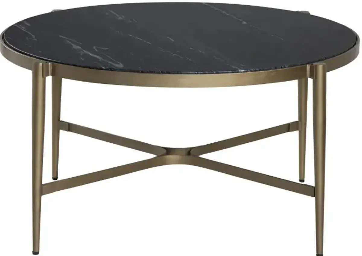 Crestview Collection Xander Gold Cocktail Table