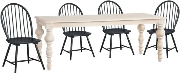 Crestview Collection Harvest 5-Piece Black/White Dining Set