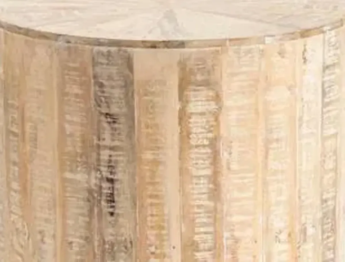 Crestview Collection Bengal Manor Natural End Table with Gray Base