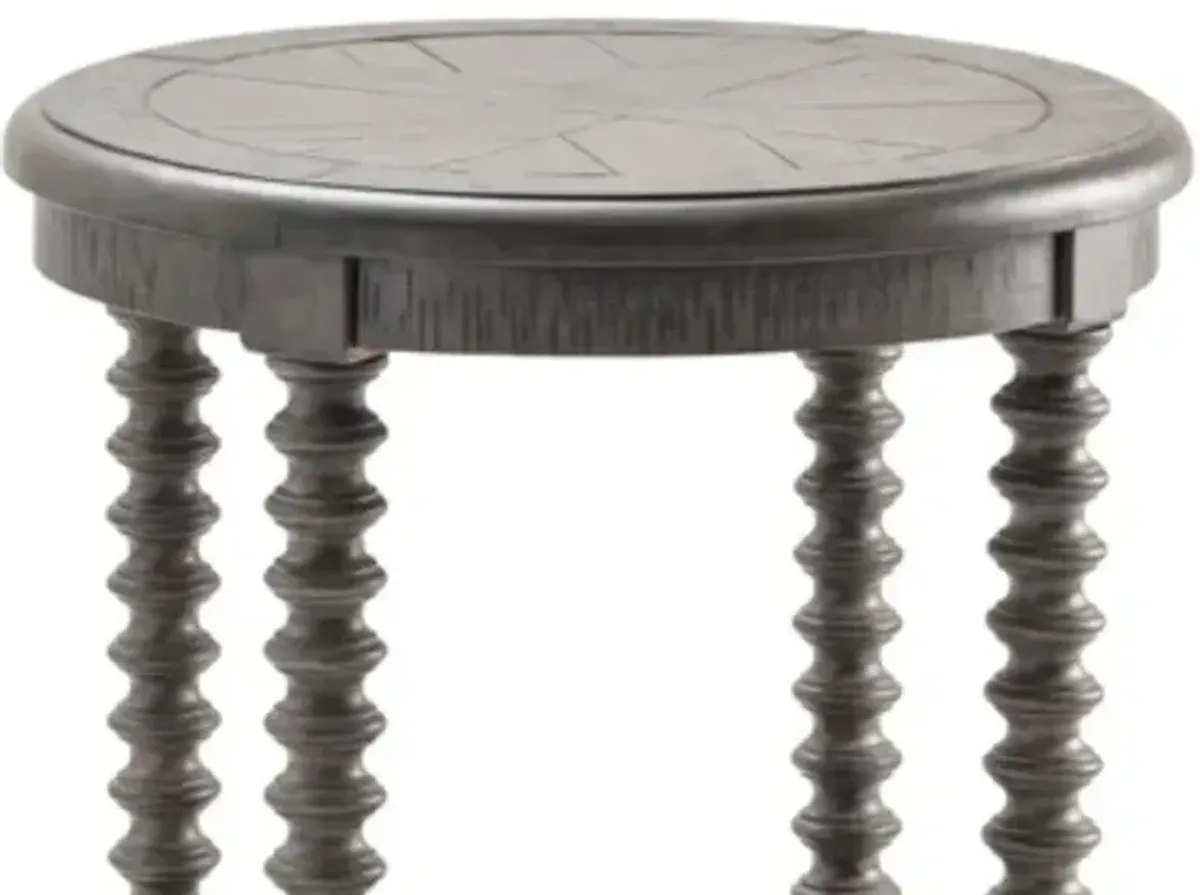 Crestview Collection Riverside Pembroke Plantation Charleston Distressed Grey End Table
