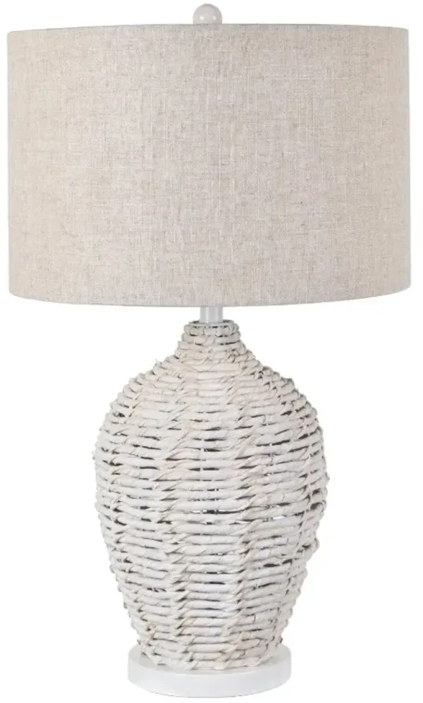 Crestview Collection Cala Saona White Table Lamp