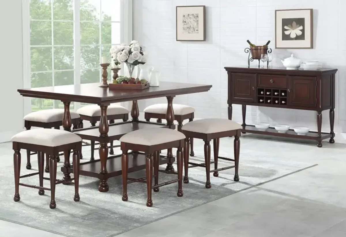 Avalon Furniture Brown Cherry Counter Height Gathering Table