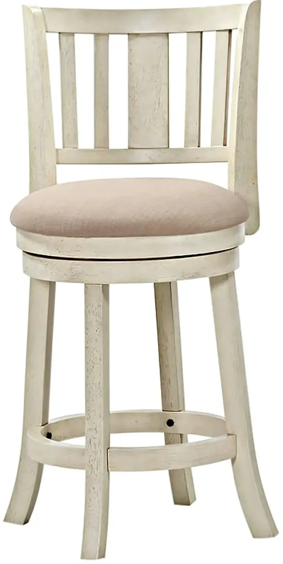 Avalon Furniture Antique White 24" Swivel Counter Stool