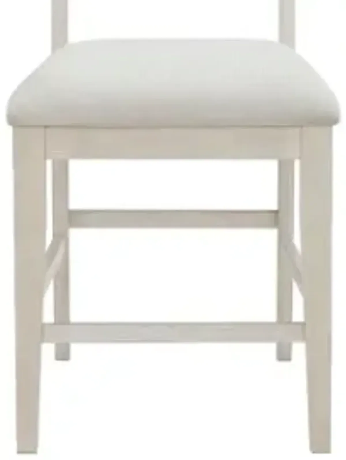 Elements International Avalanche Antique White Counter Side Chair