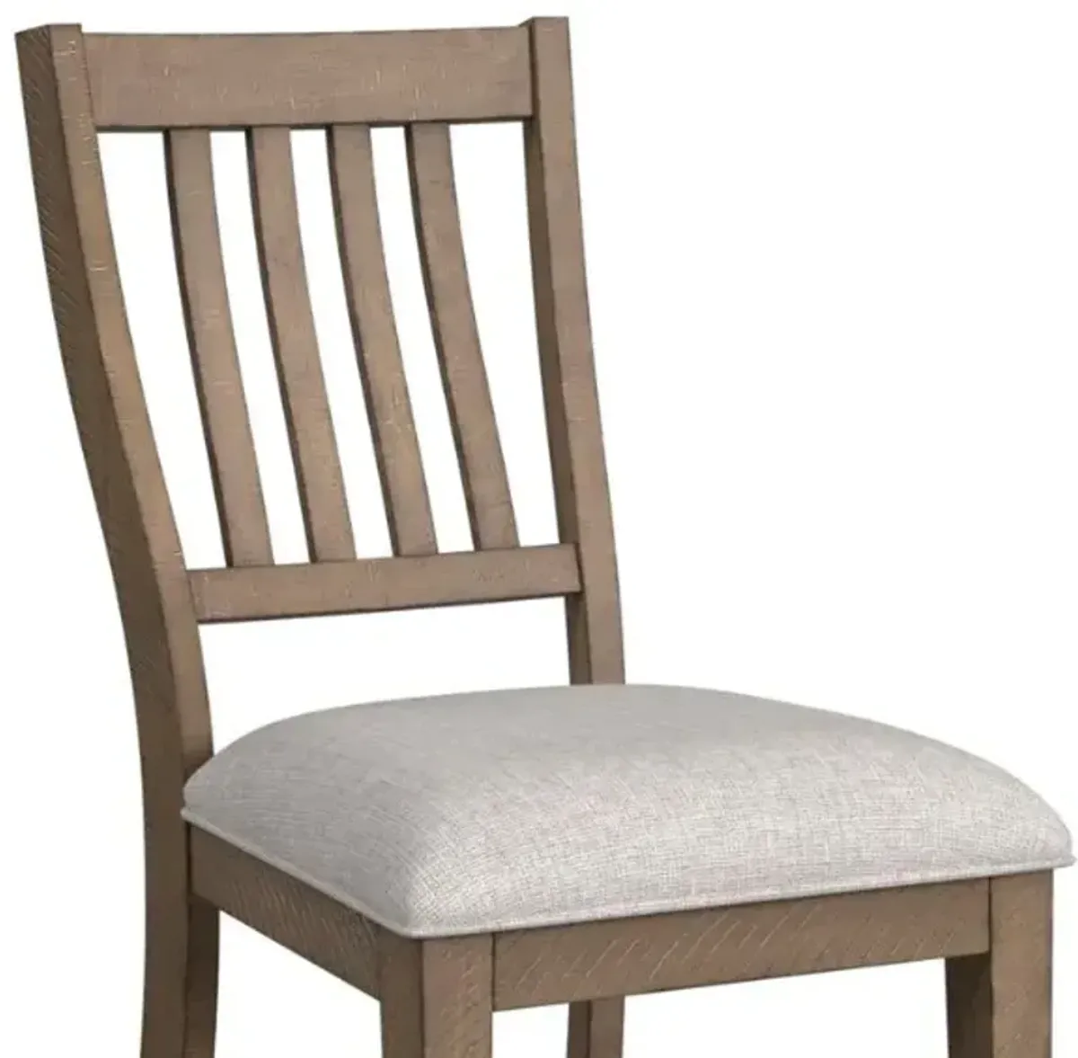Elements International Yellowstone Gray/Medium Brown Dining Side Chair