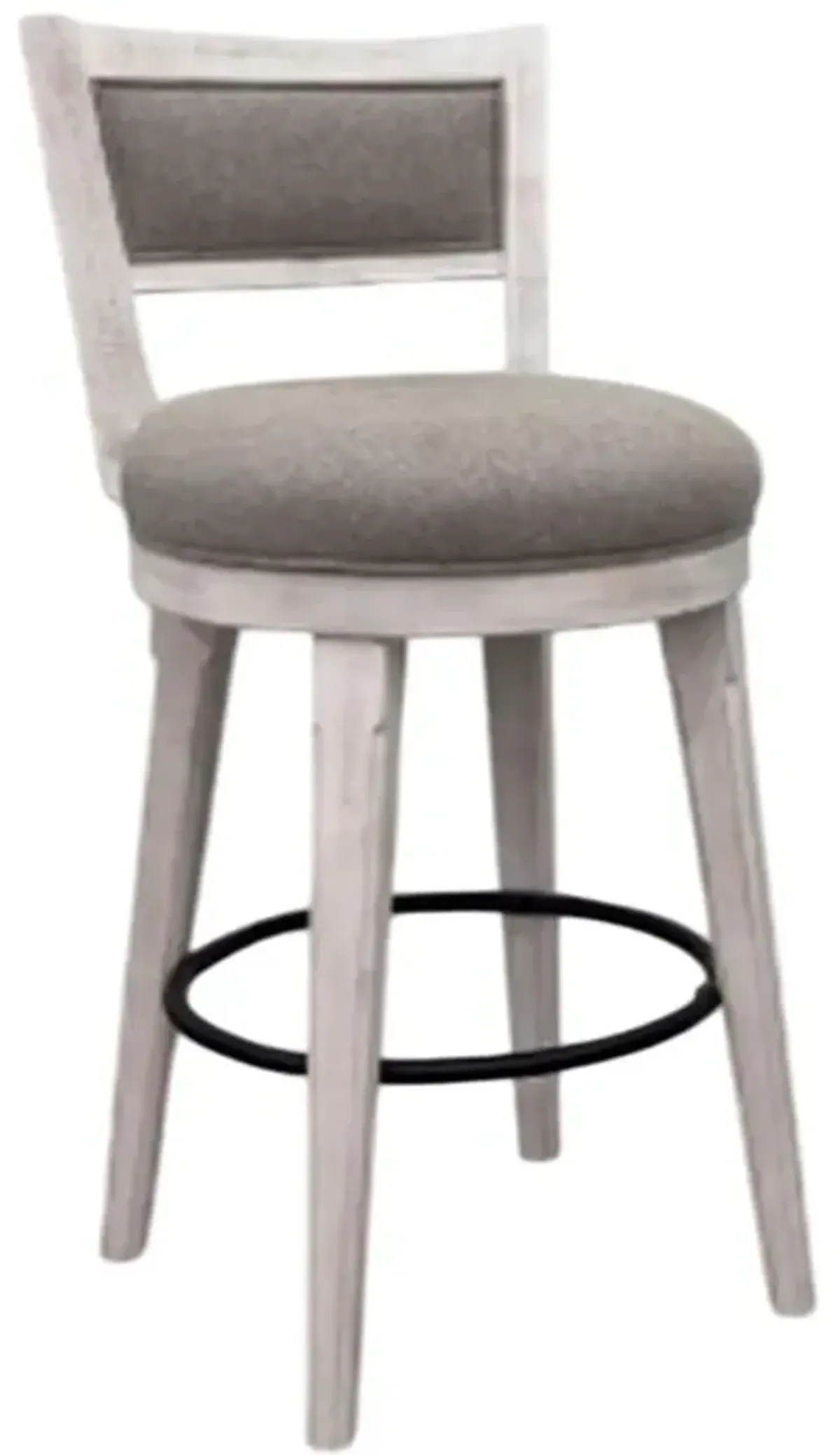 Elements International Rogen Gray/Rustic White Swivel Bar Stool