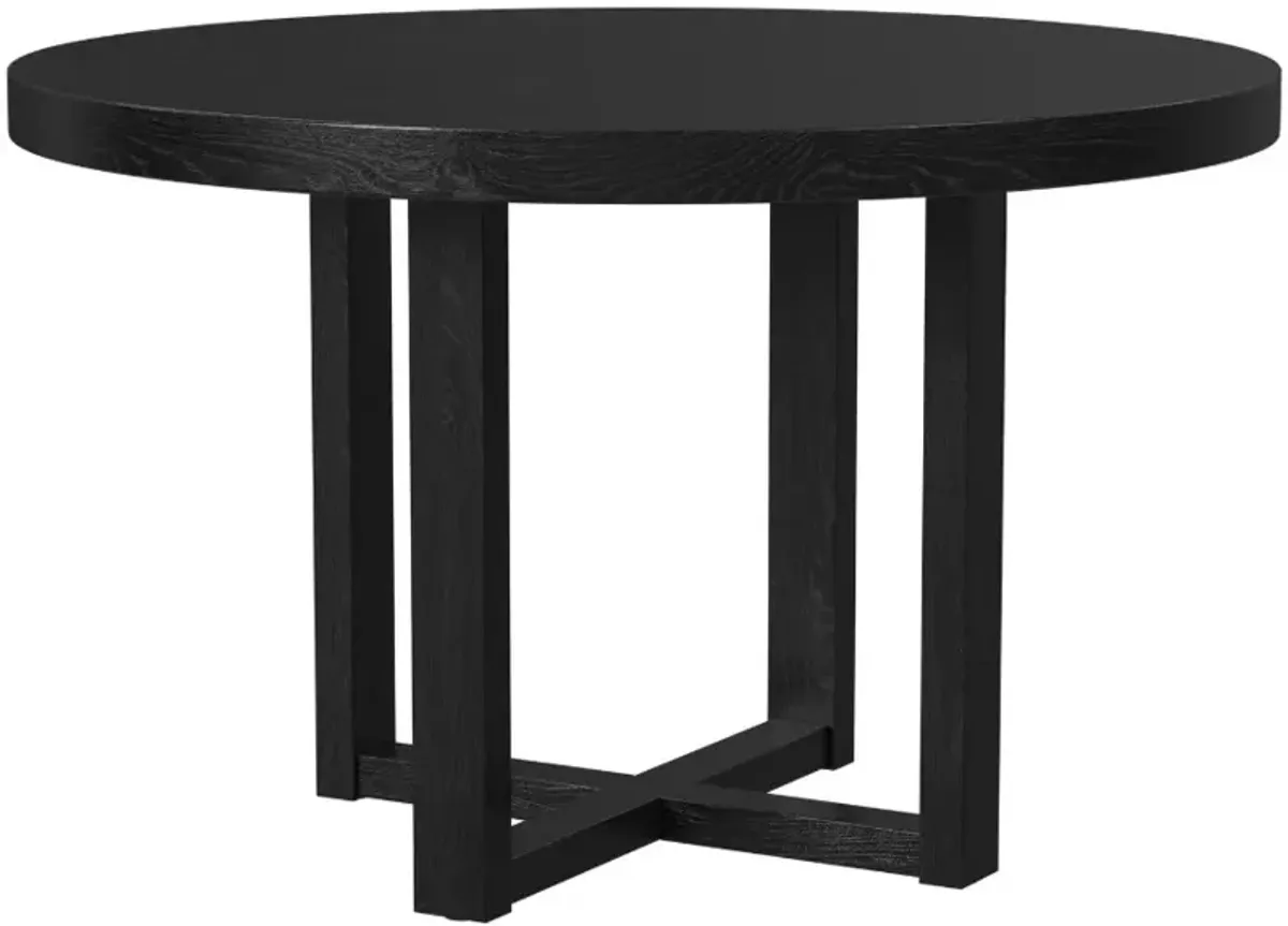 Elements International Bahama Breeze Black Round Dining Table