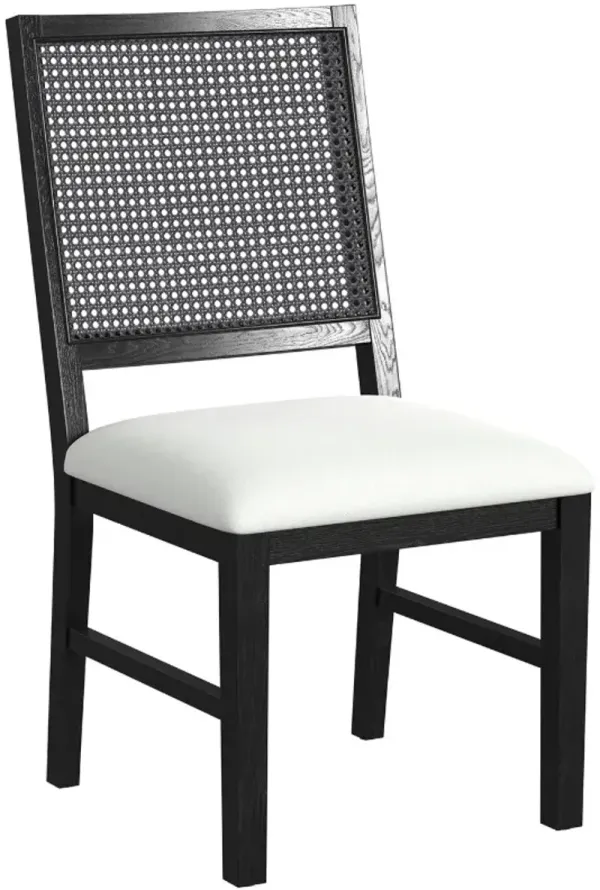 Elements International Bahama Breeze Black/White Dining Side Chair