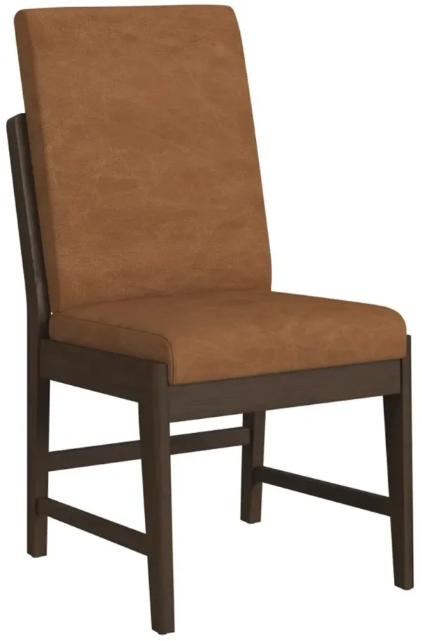 Elements International Brisbane Bozeman Brown Dining Side Chair