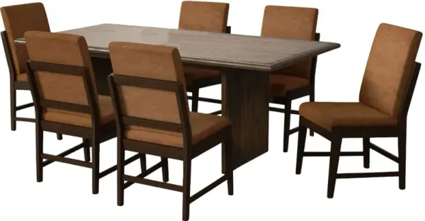 Elements International Brisbane 7-Piece Brown Dining Set