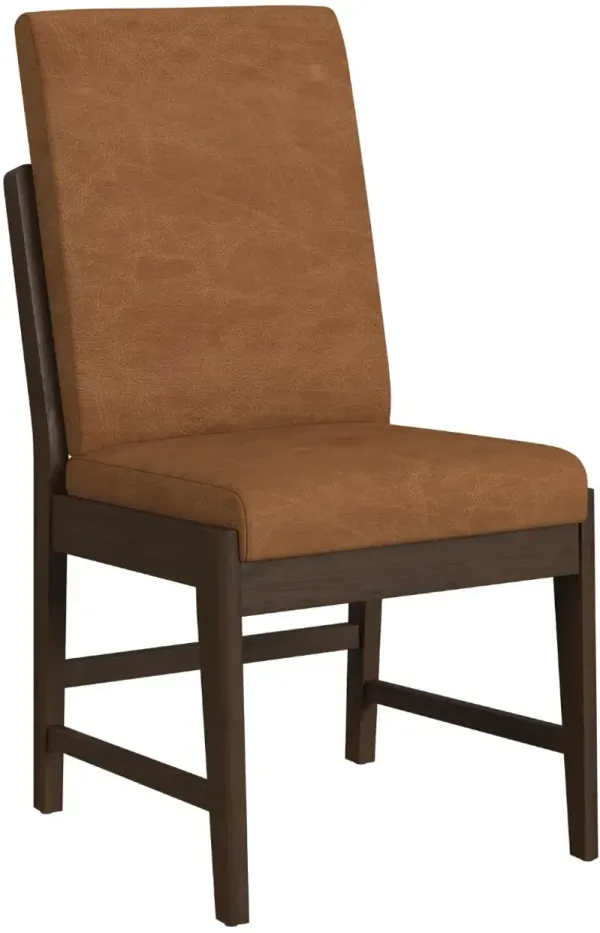 Elements International Brisbane Bozeman Brown Dining Side Chair