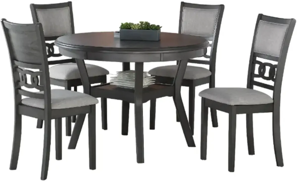 New ClassicÂ® Home Furnishings Gia 5-Piece Gray Round Dining Table Set
