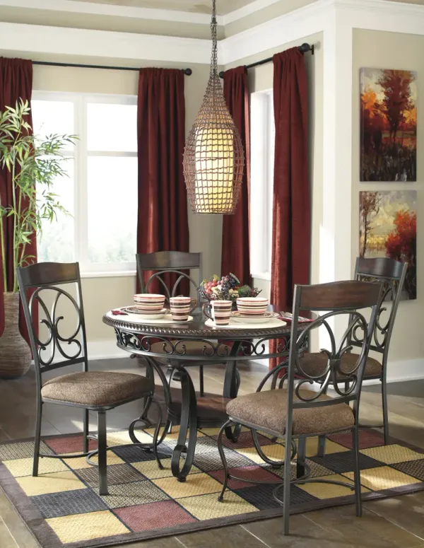 Signature Design by AshleyÂ® Glambrey 5-Piece Brown Dining Table Set