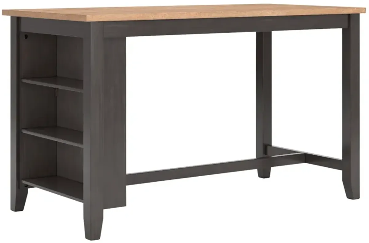 Signature Design by AshleyÂ® Gesthaven Natural Counter Height Dining Table with Dark Brown Base