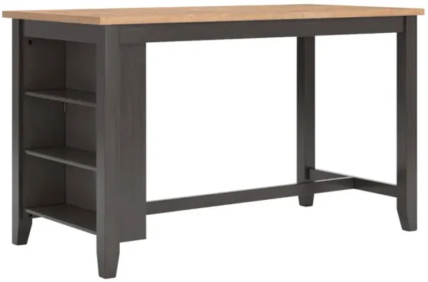 Signature Design by AshleyÂ® Gesthaven Natural Counter Height Dining Table with Dark Brown Base