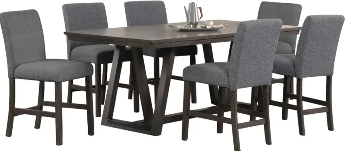 New ClassicÂ® Home Furnishings High Line 7-Piece Coffee/Gray Dining Table Set