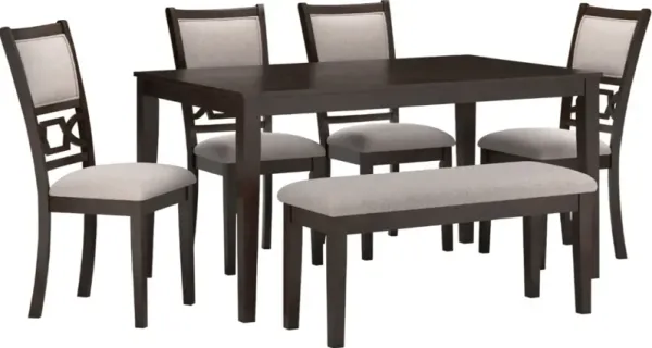 Signature Design by AshleyÂ® Langwest 6-Piece Cherry Brown Dining Room Set