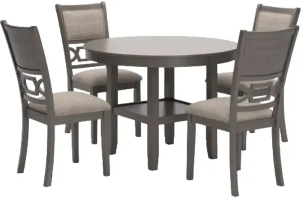 Signature Design by AshleyÂ® Wrenning 5-Piece Gray Dining Table Set