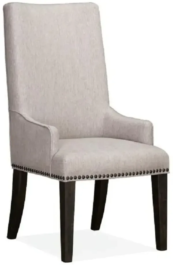 MagnussenÂ® Home Sloan Peppercorn Upholstered Host Side Chair