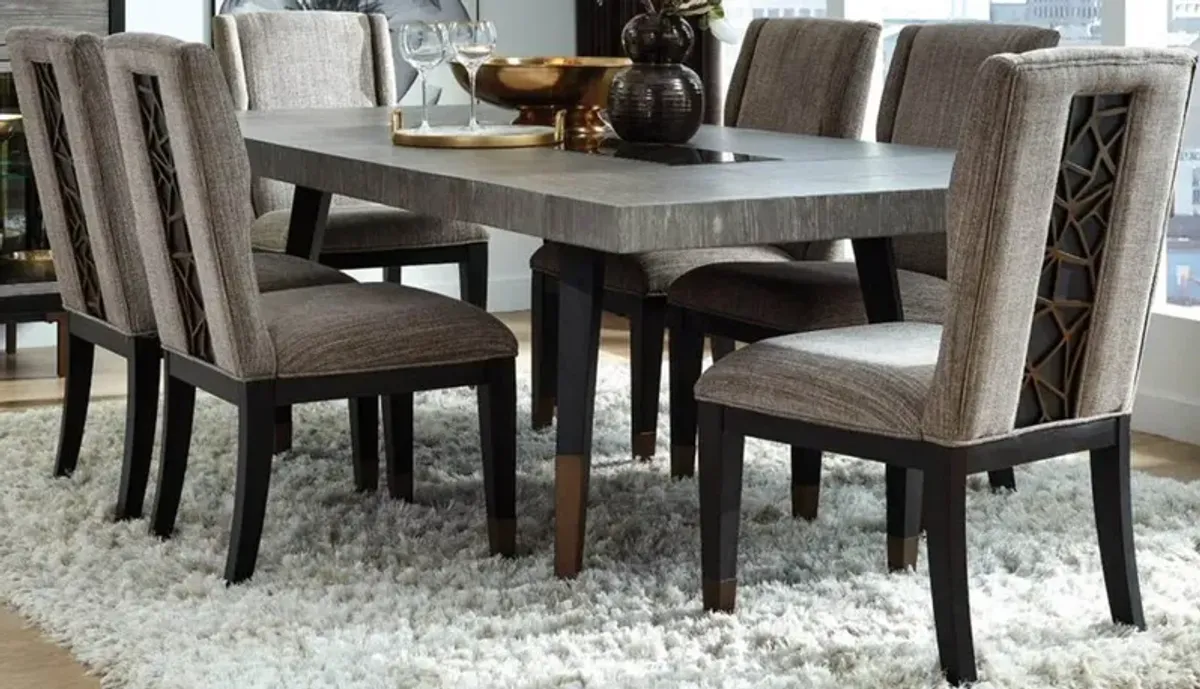 MagnussenÂ® Home Ryker 7-Piece Nocturn Black/Coventry Grey Dining Set