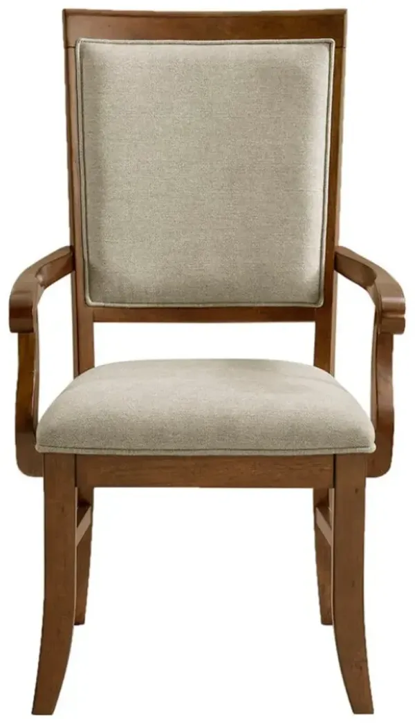 Elements International Phillipe Cherry Dining Arm Chair