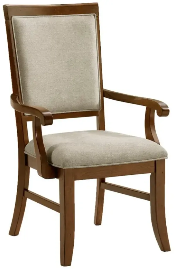 Elements International Phillipe Cherry Dining Arm Chair