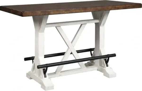 Signature Design by AshleyÂ® Valebeck Brown Counter Height Dining Table with White Base