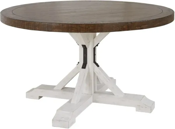 Signature Design by AshleyÂ® Valebeck Brown Dining Table with White Base
