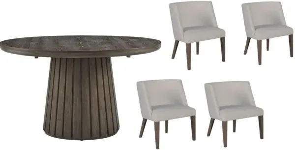 Magnussen HomeÂ® Kavanaugh 5-Piece Weathered Kona Brown Dining Table Set